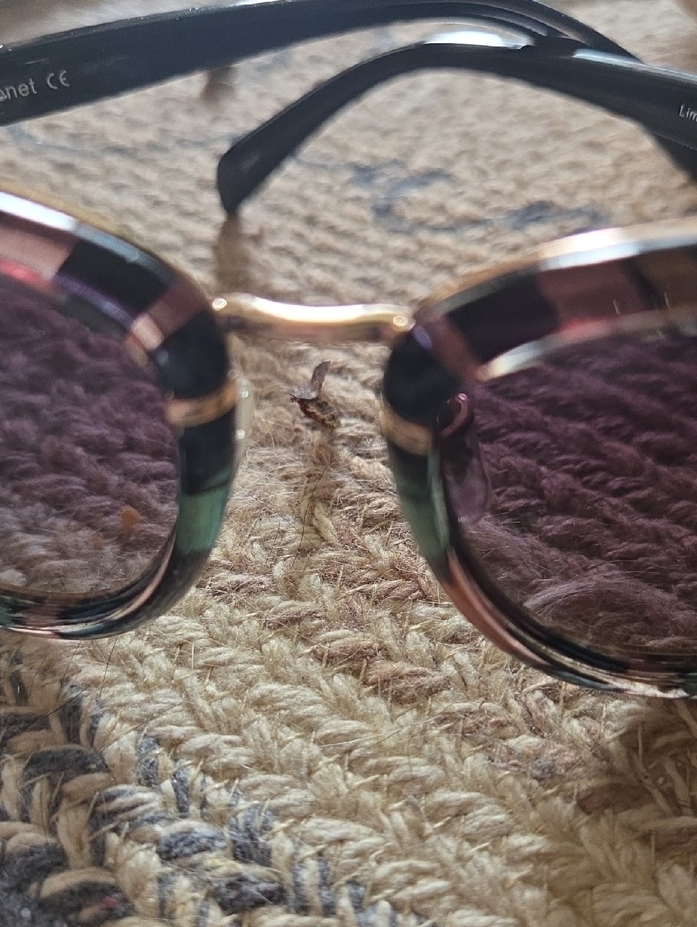 EUC Privรฉ Revaux Multicolor Monet Cat-Eye Polararized Black Sunglasses Excellent - Picture 7 of 12
